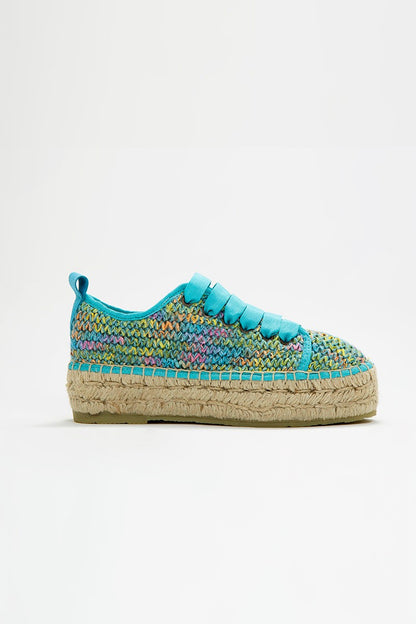 Espadrilles Rafia Azul