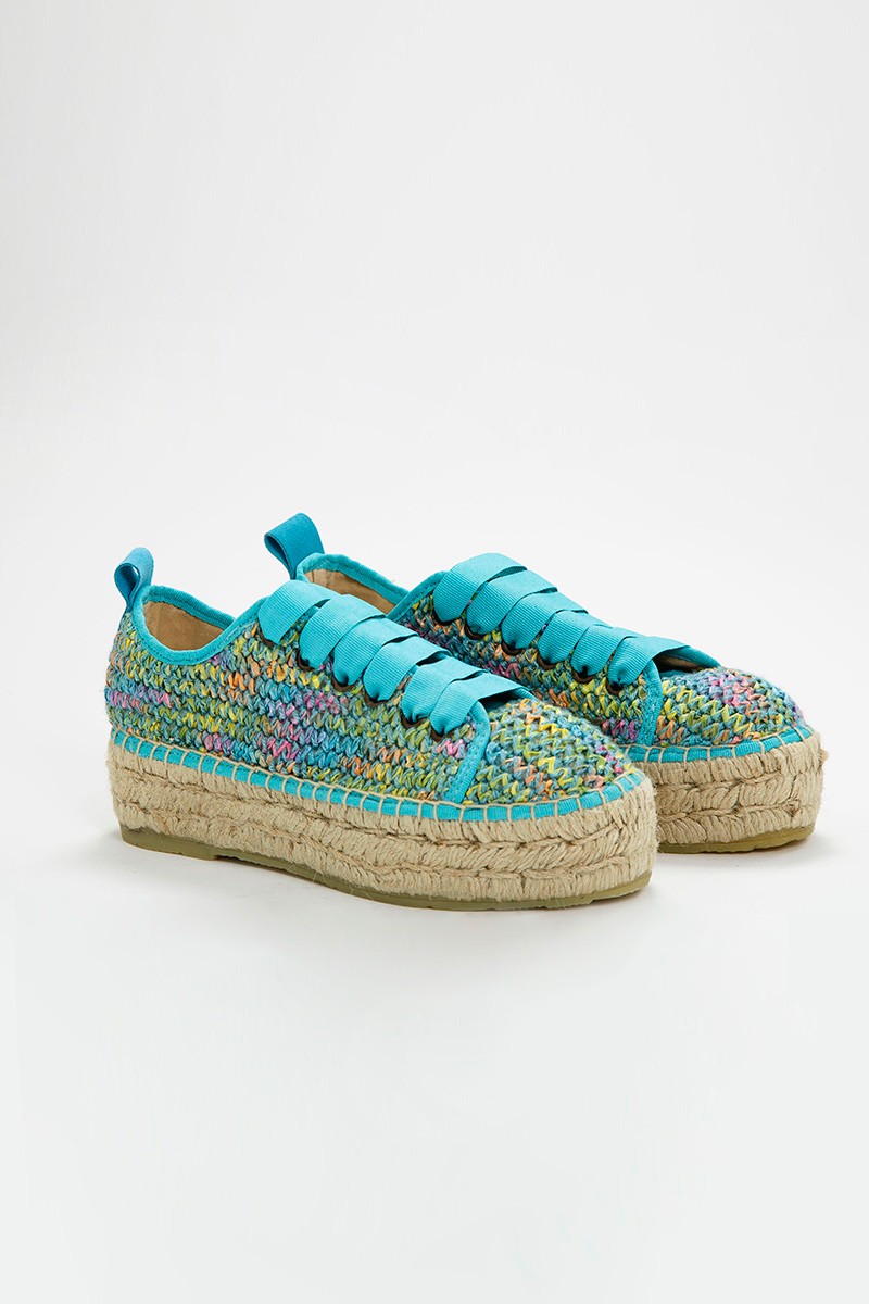 Espadrilles Rafia Azul